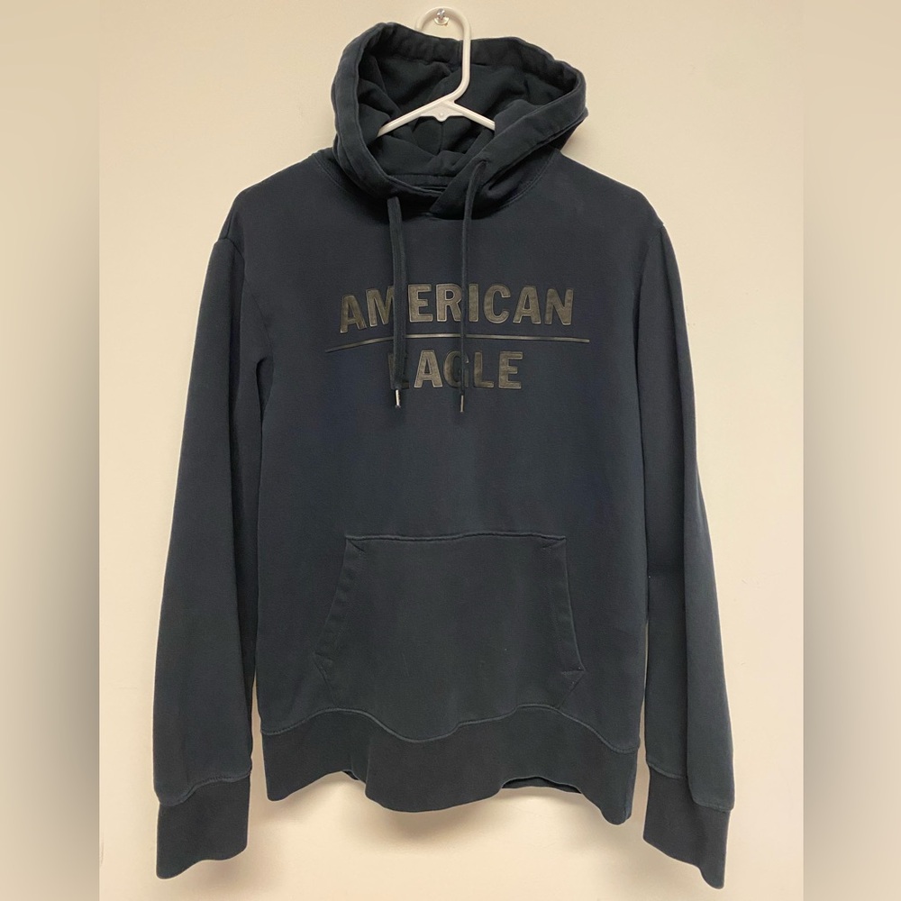 American Eagle Men’s Black Super Soft Icon Hoodie Size Medium